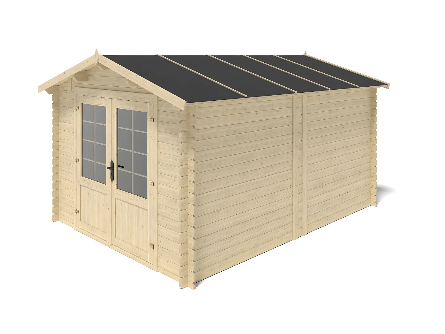 Abri de jardin en bois - 12m2 - 3x4m - Ep. 28mm - Couleur: naturel - DOM661 - ALTANKA