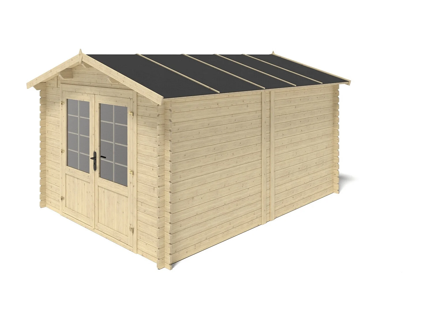 Casetta da giardino in legno - 12m2 - 3x4m - 28mm - colore: naturale - DOM661 - ALTANKA