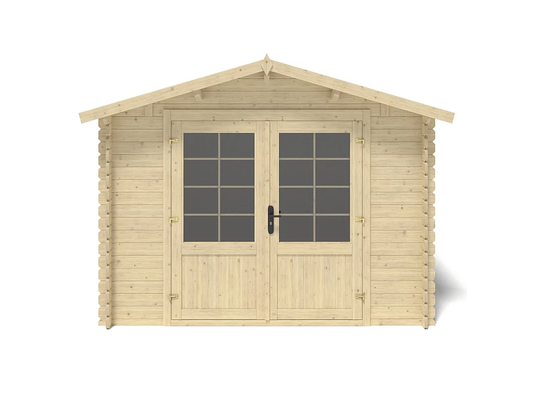 Casetta da giardino in legno - 12m2 - 3x4m - 28mm - colore: naturale - DOM661 - ALTANKA