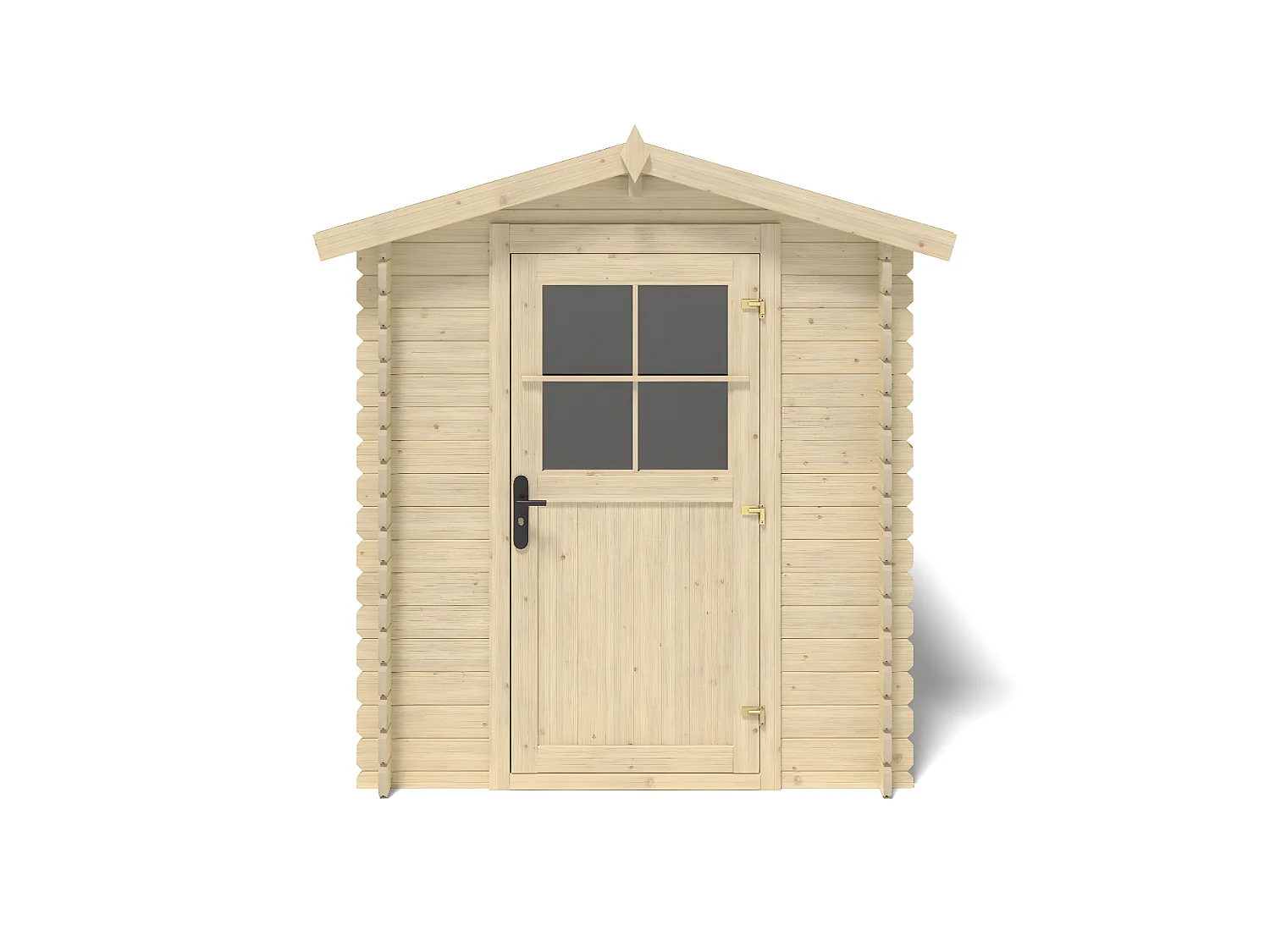 Casetta da giardino in legno - 5.70m2 - 1.90x3.00m - 28mm - colore: naturale - DOM662 - ALTANKA