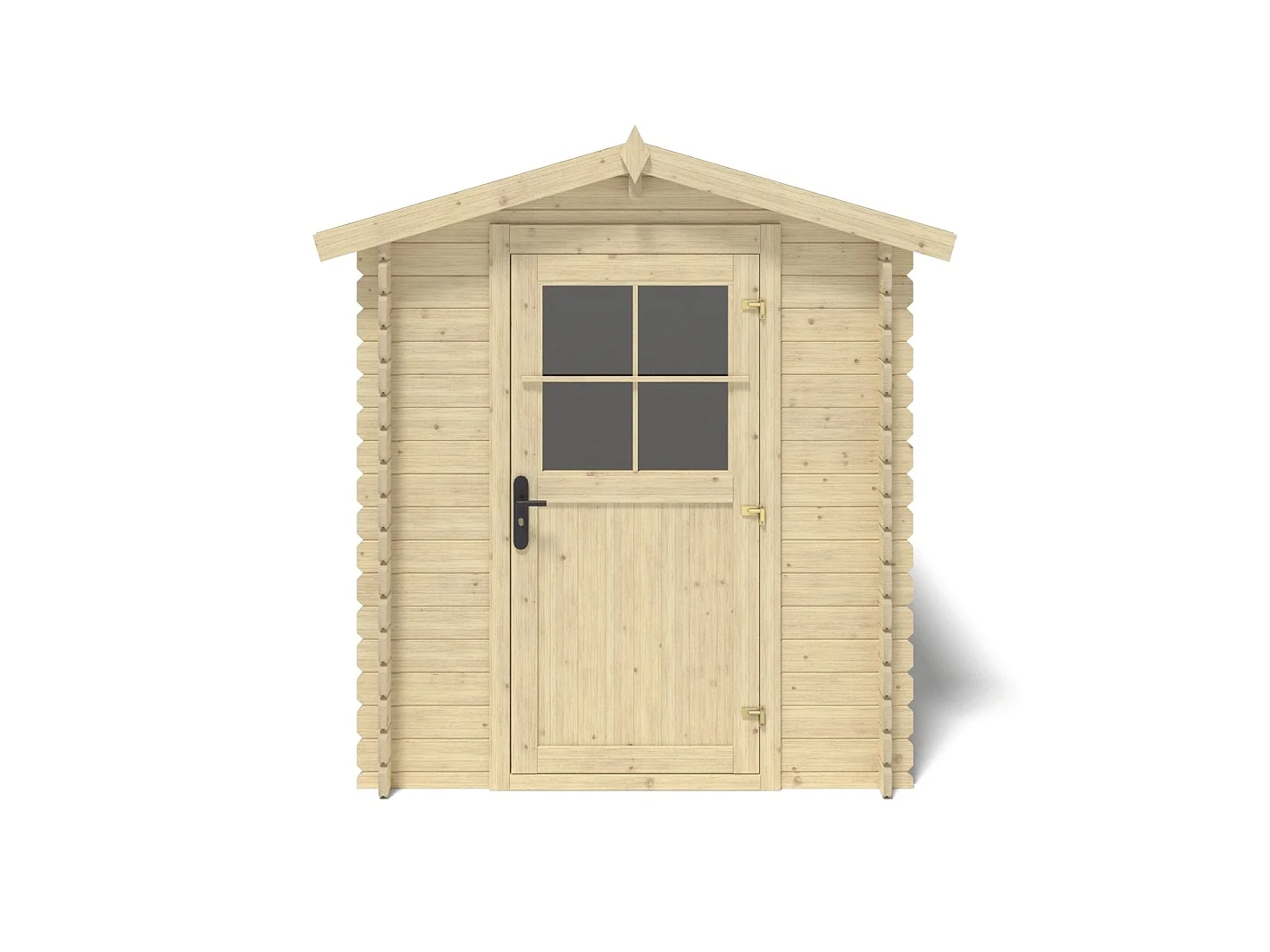 Abri de jardin en bois - 5.7m2 - 1.9x3m - Ep. 28mm - Couleur: naturel - DOM662 - ALTANKA