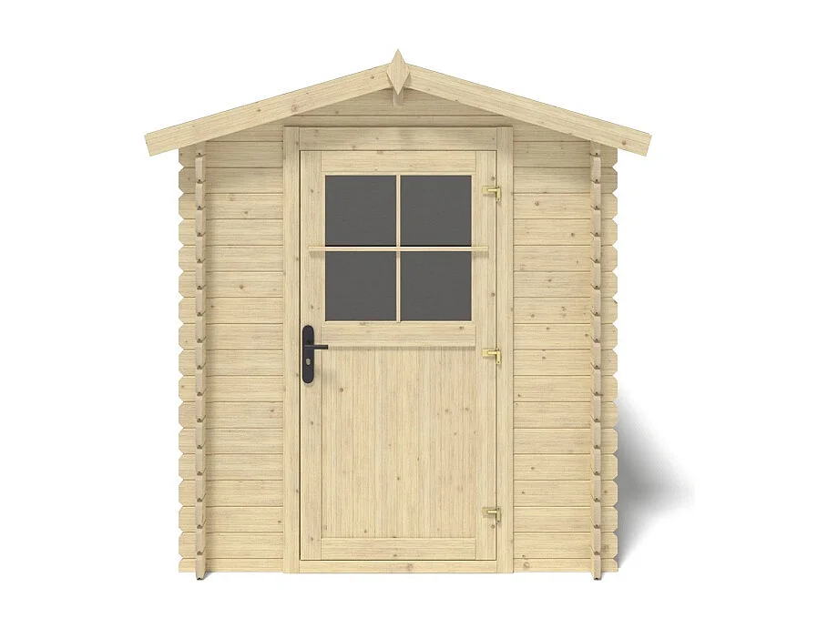 Abri de jardin en bois - 5.7m2 - 1.9x3m - Ep. 28mm - Couleur: naturel - DOM662 - ALTANKA