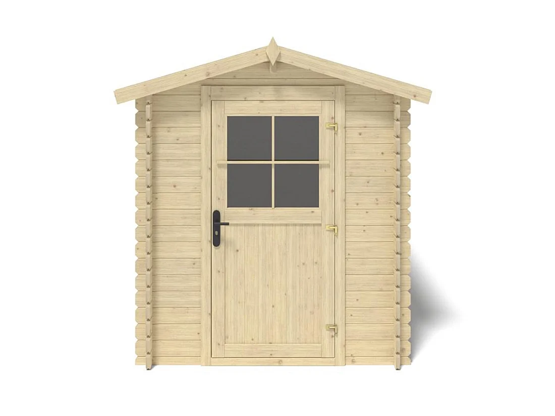 Abri de jardin en bois - 5.7m2 - 1.9x3m - Ep. 28mm - Couleur: naturel - DOM662 - ALTANKA