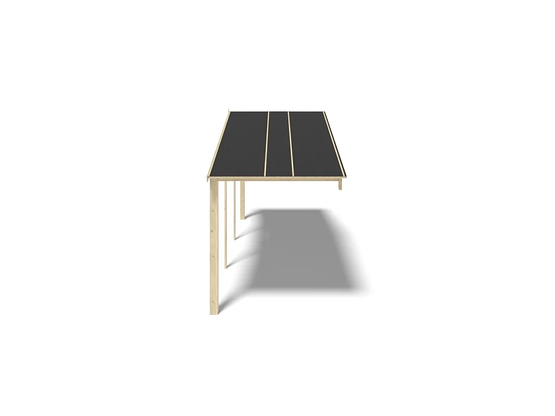 Tettoia di terazzo in legno - 6x2m - colore naturale - DOM553 - ALTANKA