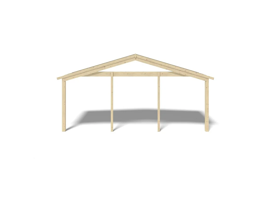 Tettoia di terazzo in legno - 6x2m - colore naturale - DOM553 - ALTANKA