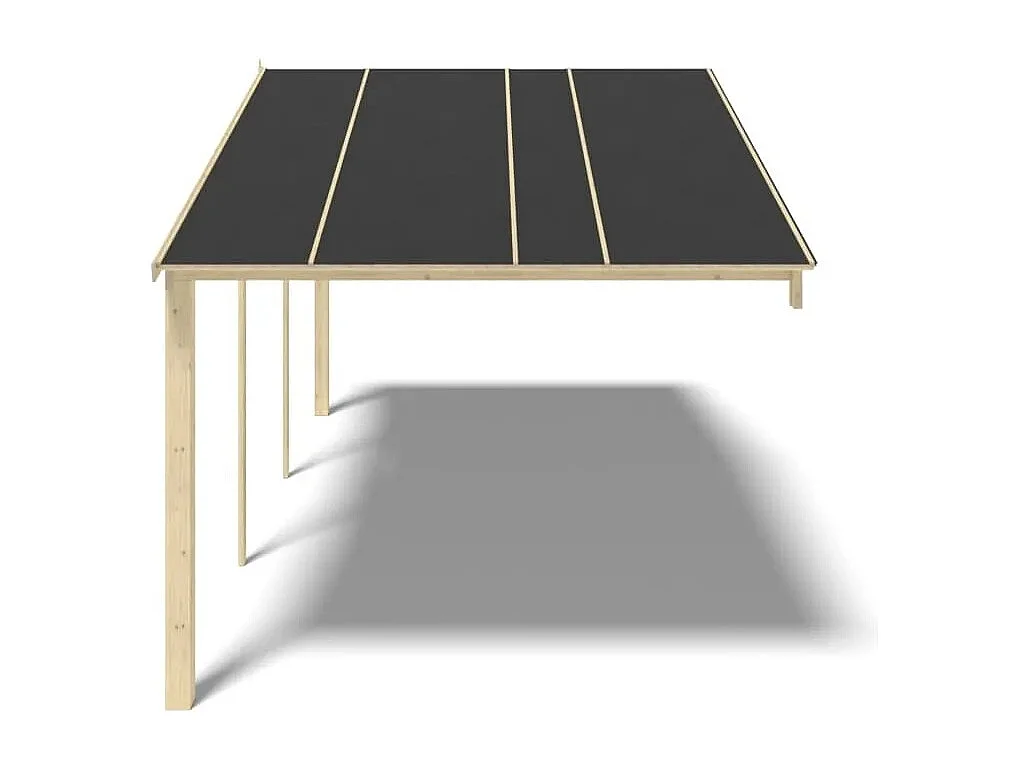 Tettoia di terazzo in legno - 6.00x3.00m - colore naturale - DOM556 - ALTANKA