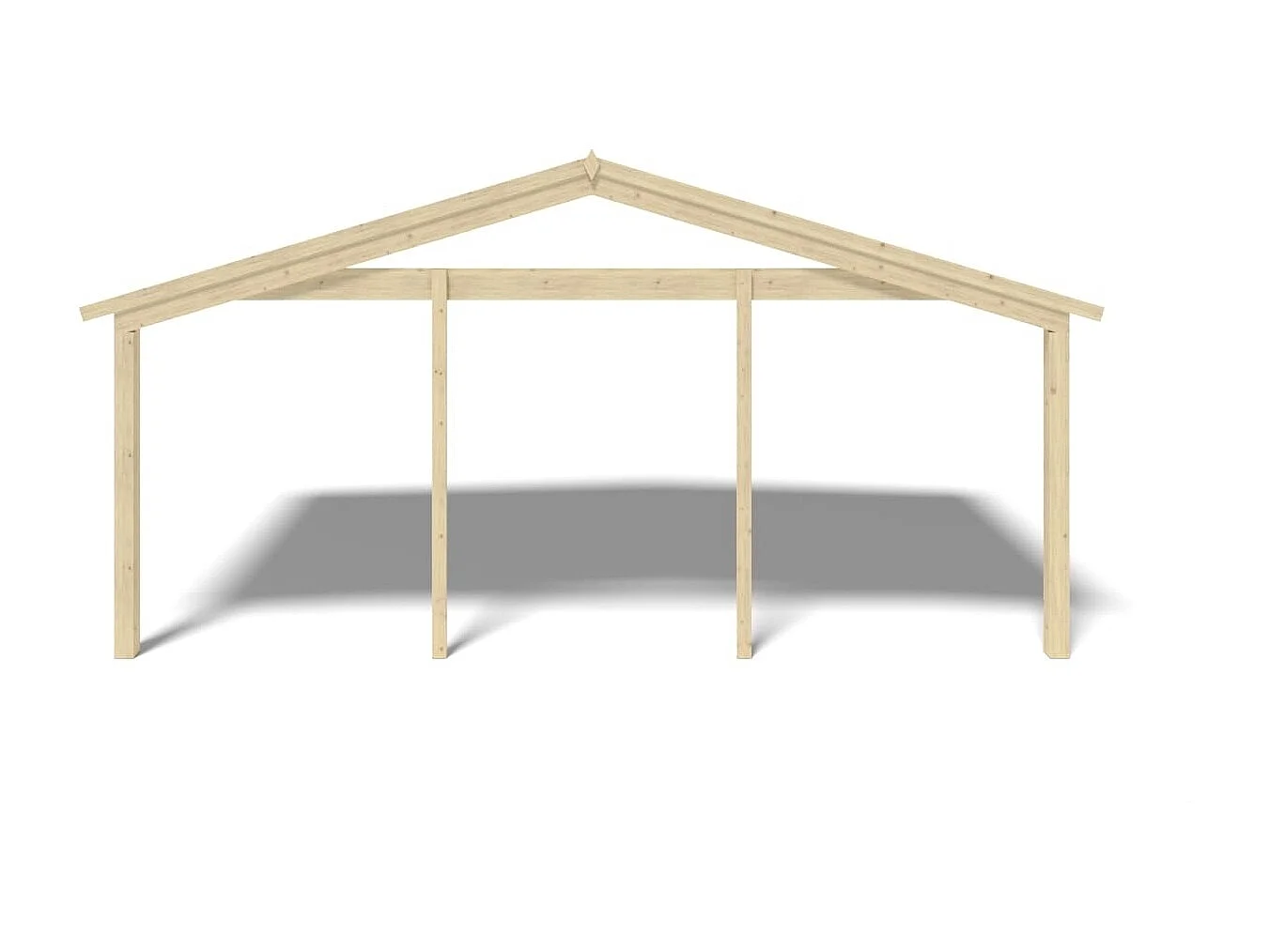 Avant-toit en bois 6x3m pour le chalet de jardin 6m, couleur naturel - DOM556 - ALTANKA