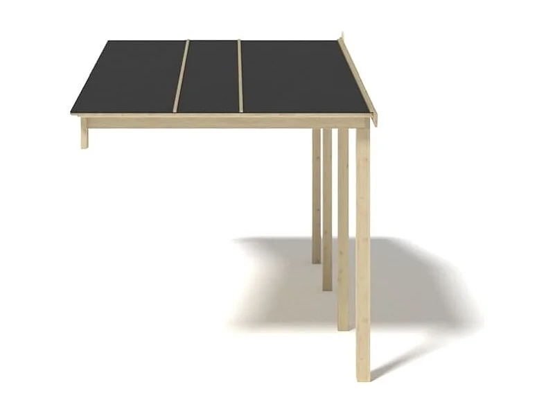 Avant-toit en bois 4x2m pour le chalet de jardin 4m, couleur naturel - DOM617 - ALTANKA