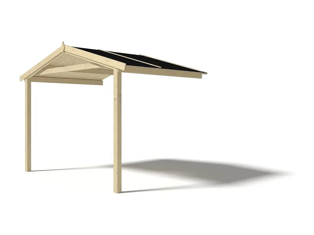 Tettoia di terazzo in legno - 3.00x3.00m - colore naturale - DOM394 - ALTANKA