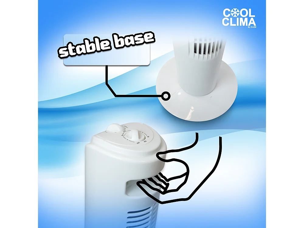 Ventilateur colonne 45W avec timer - Cool clima