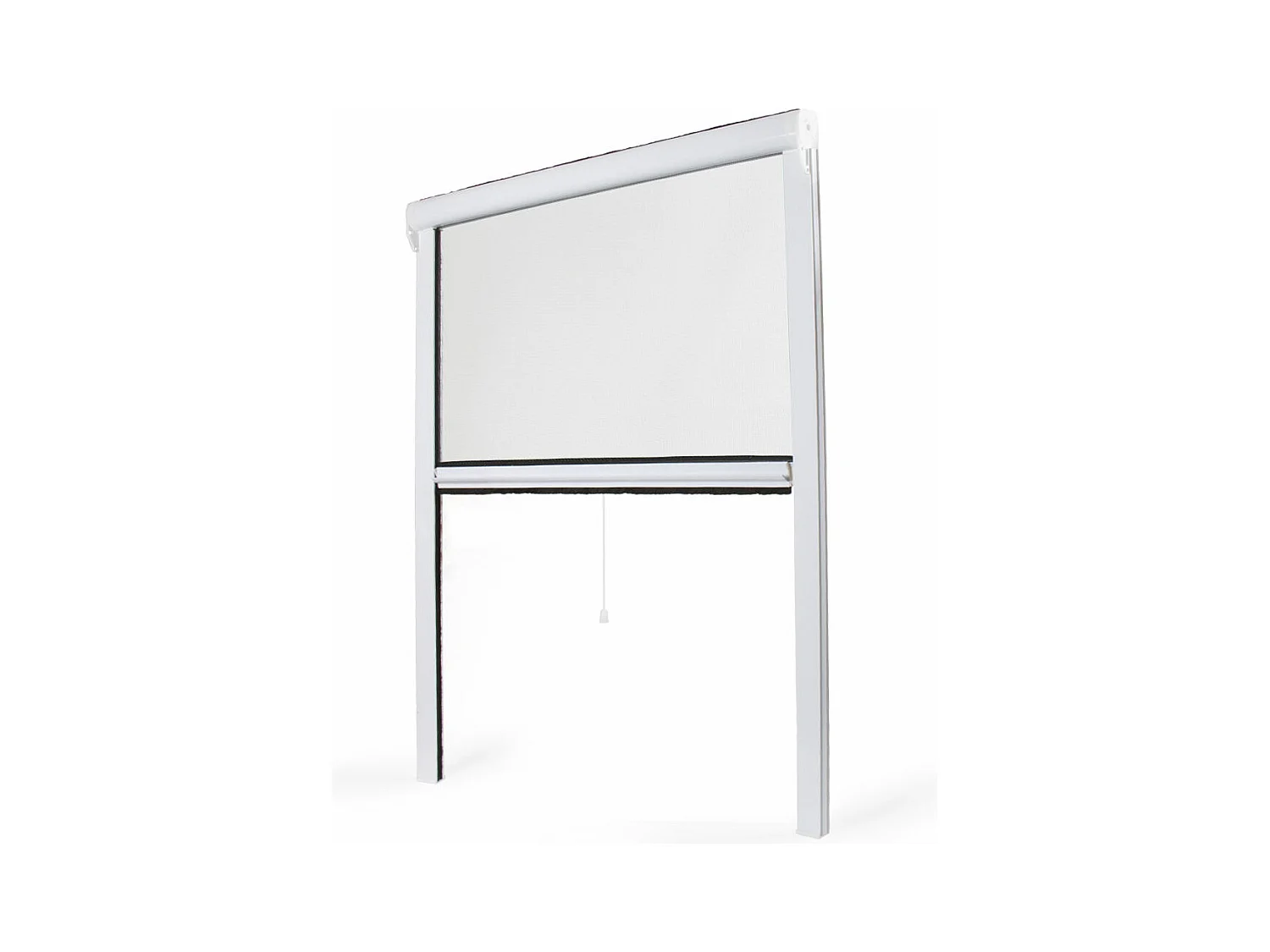 Rolhor op maat te snijden PVC Wit - B 130 x H 160 cm - 1 stuk