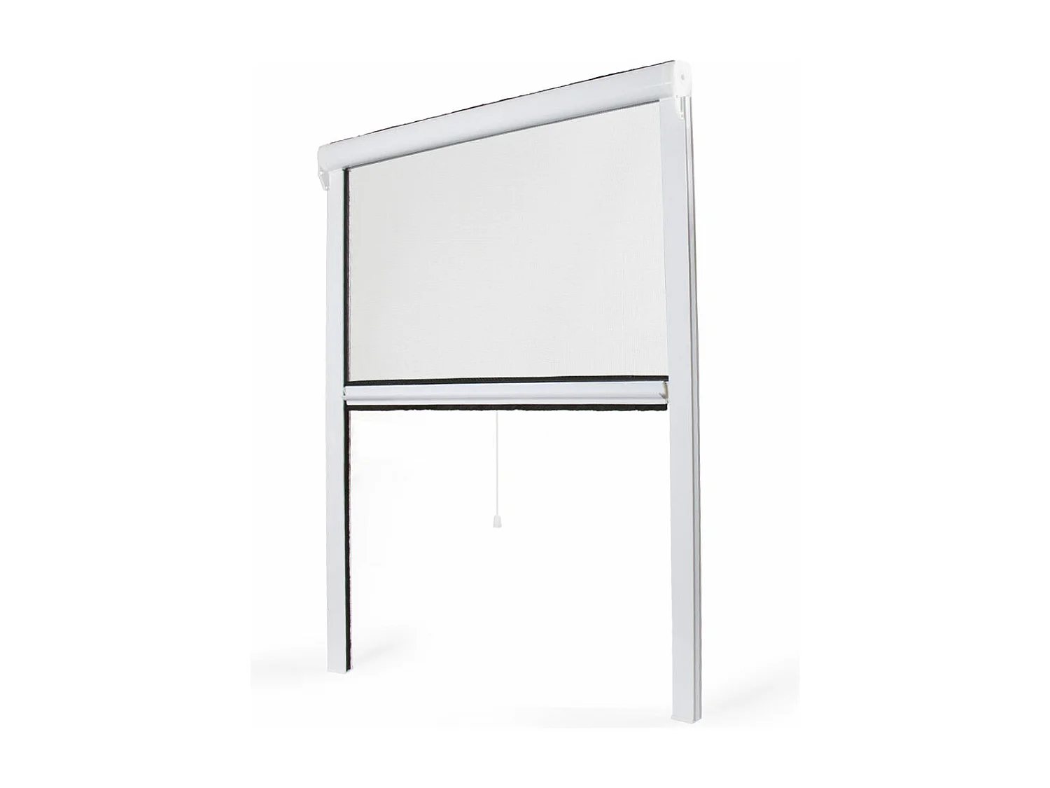 Store Moustiquaire Recoupable PVC Blanc- L 130 x H 160 cm - unitaire