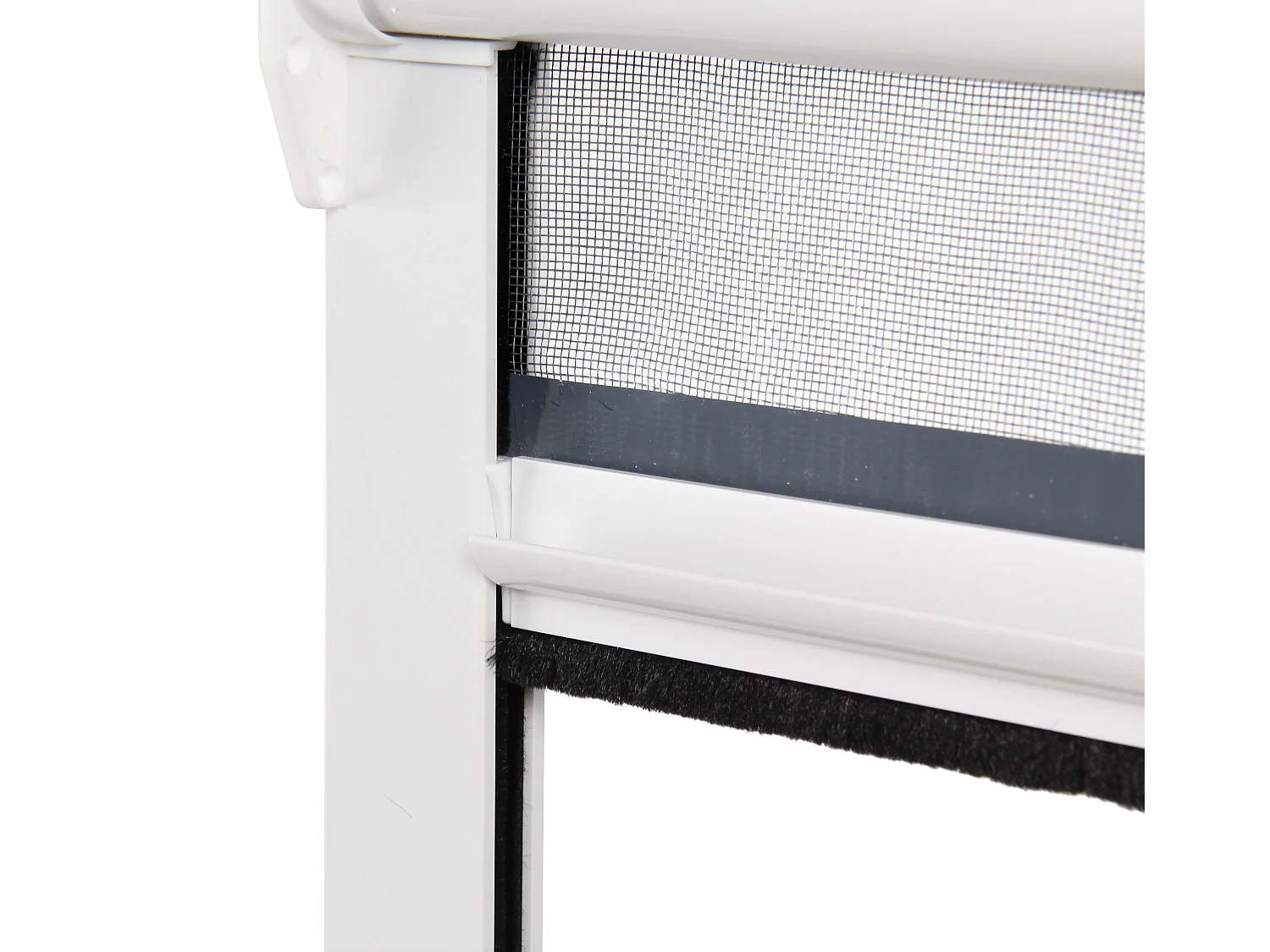 Store Moustiquaire Recoupable PVC Blanc- L 130 x H 160 cm - unitaire