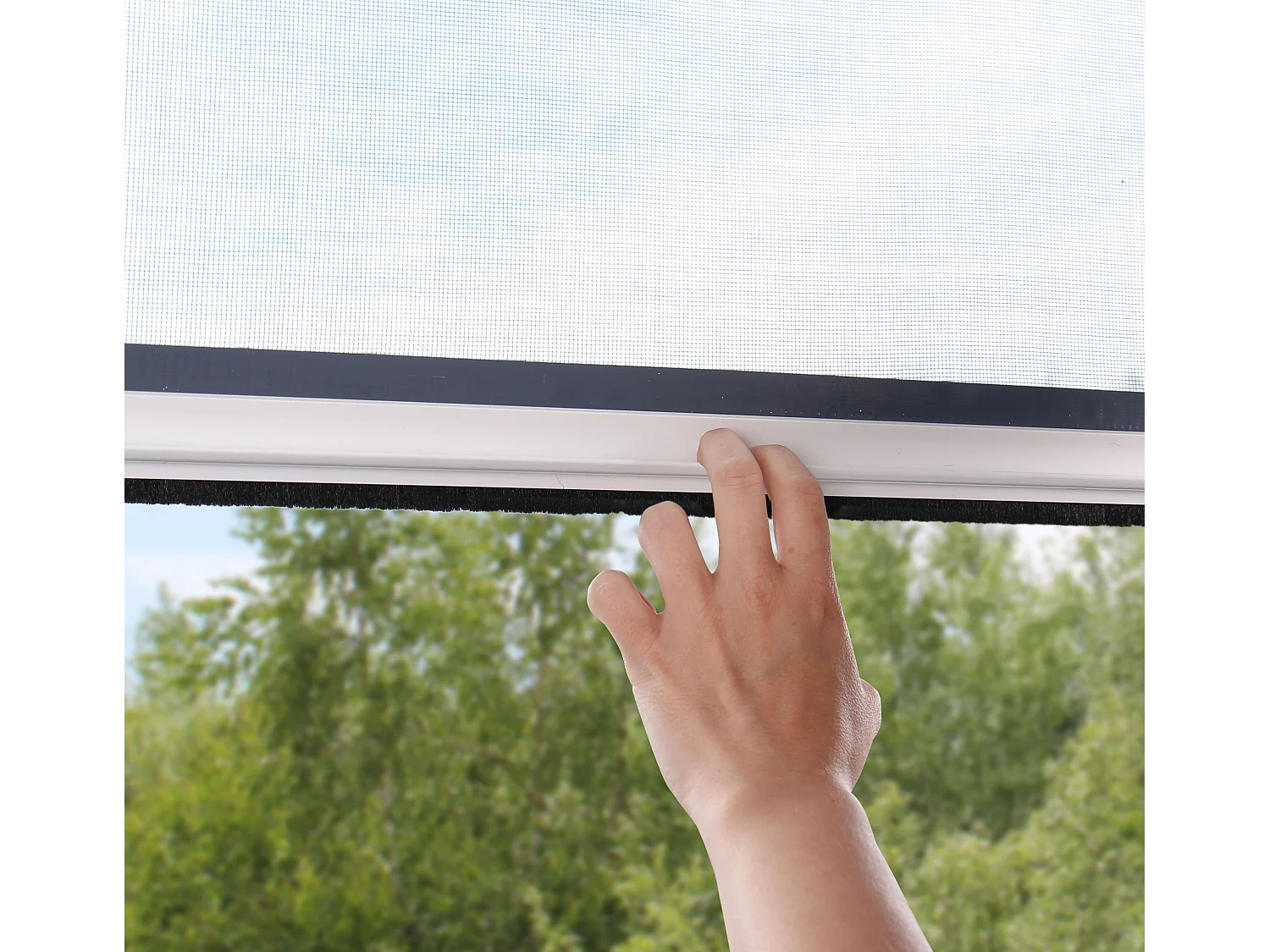 Store Moustiquaire Recoupable PVC Blanc - L 80 x H 130 cm - unitaire