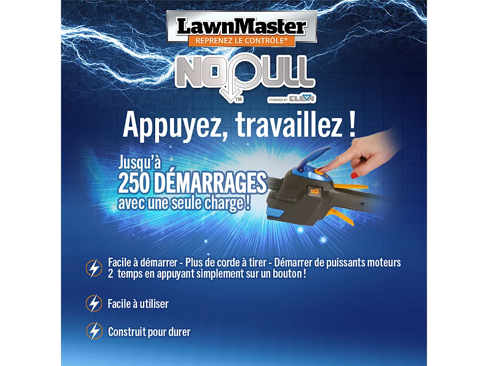 Souffleur thermique 26CC avec démarrage électrique - 325km/H - Lawnmaster