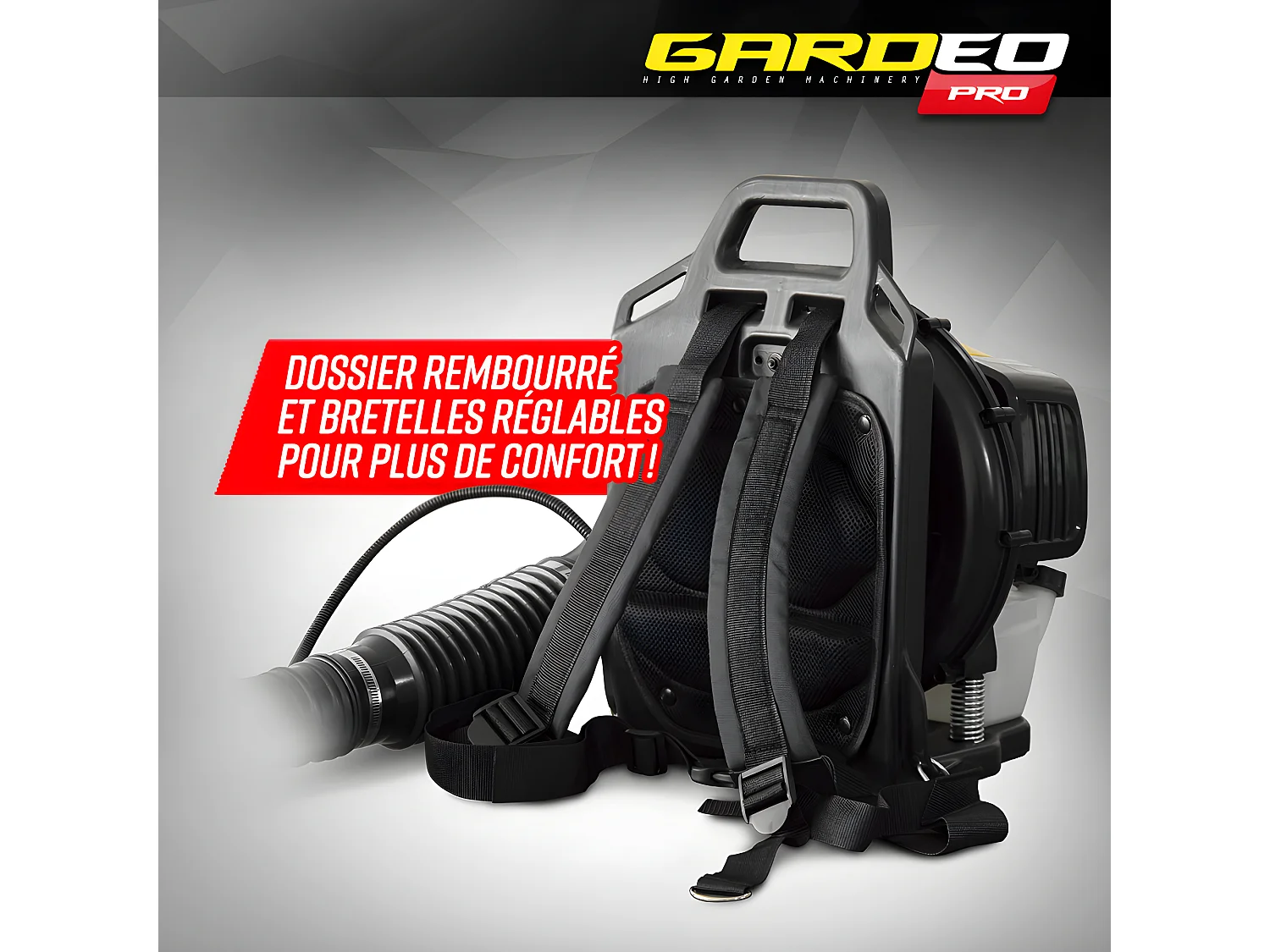 Souffleur thermique dorsal 52CC - 281km/H - Gardeo Pro