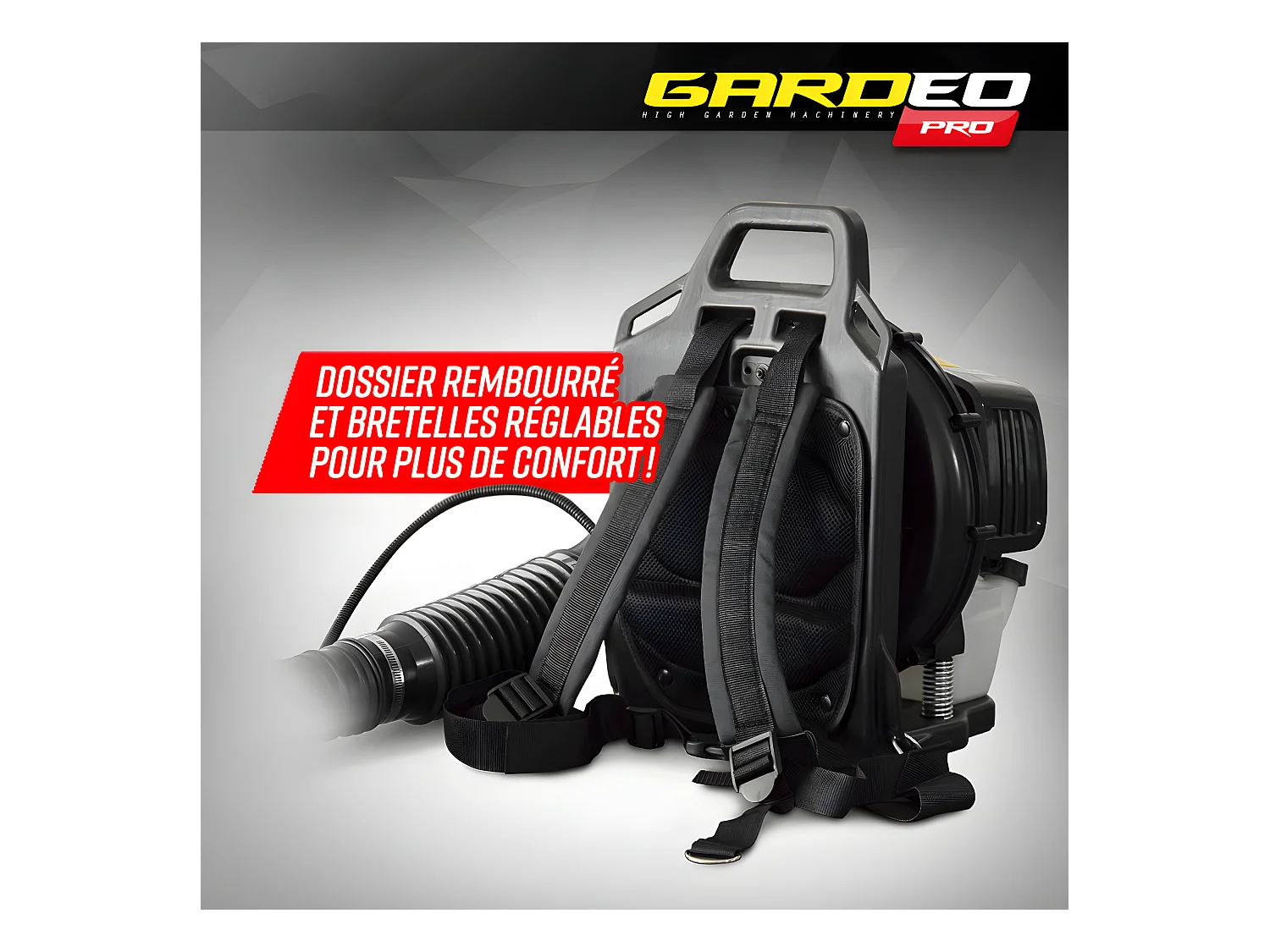 Souffleur thermique dorsal 52CC - 281km/H - Gardeo Pro