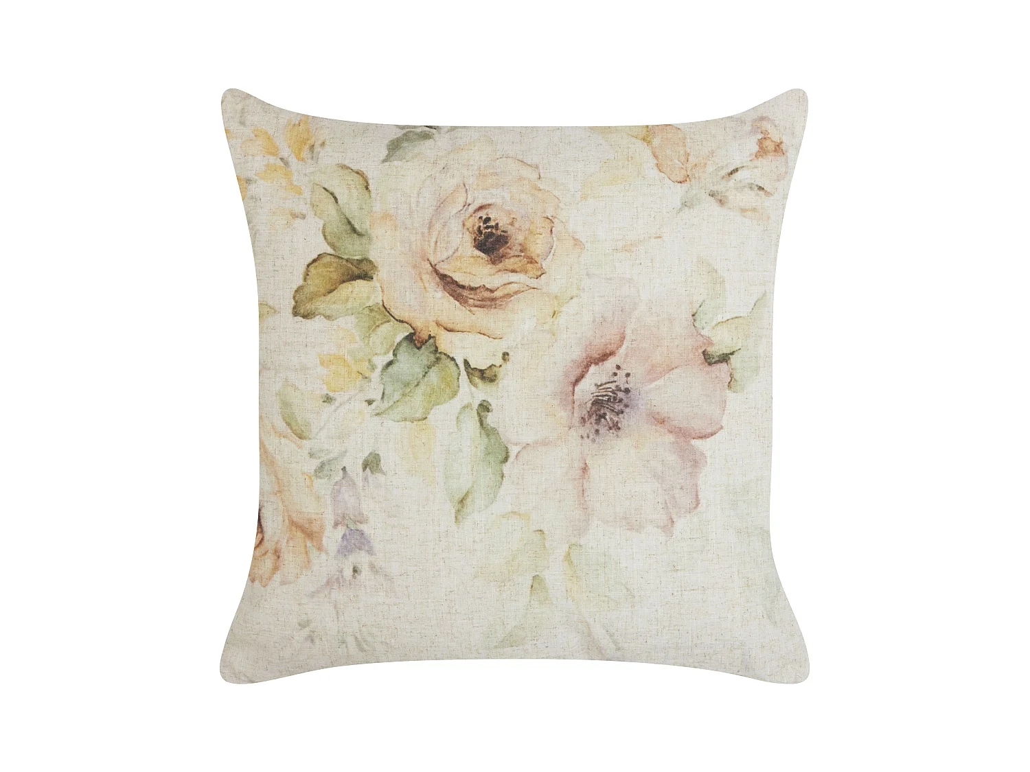 Dekokissen ZAHRIYE 45 x 45 cm Beige Blumenmuster