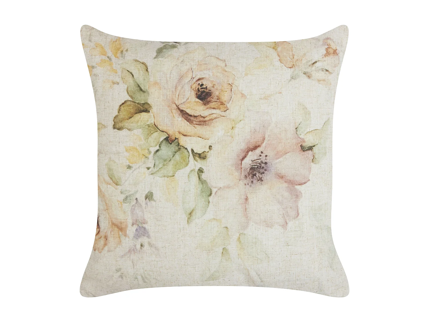 Coussin ZAHRIYE 45 x 45 cm Beige Motif floral