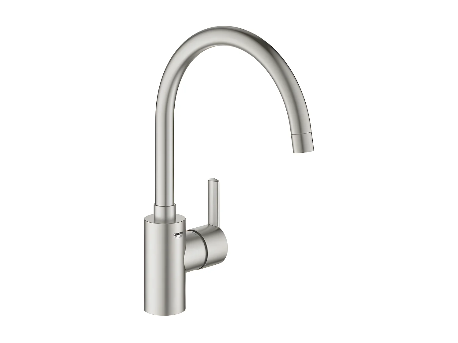 Miscelatore Lavello Cucina GROHE con Beccuccio Alto Supersteel Termostatico Grigio 35,4cm