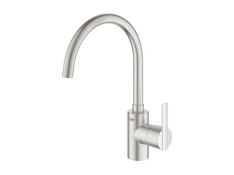 Misturador de Cozinha GROHE com Bica Alta Supersteel Termostático Cinza 35.4cm