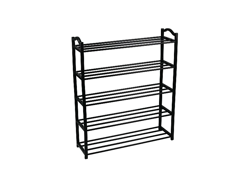 Étagère à chaussures 5 étagères Sir noir 63x20x79cm O91