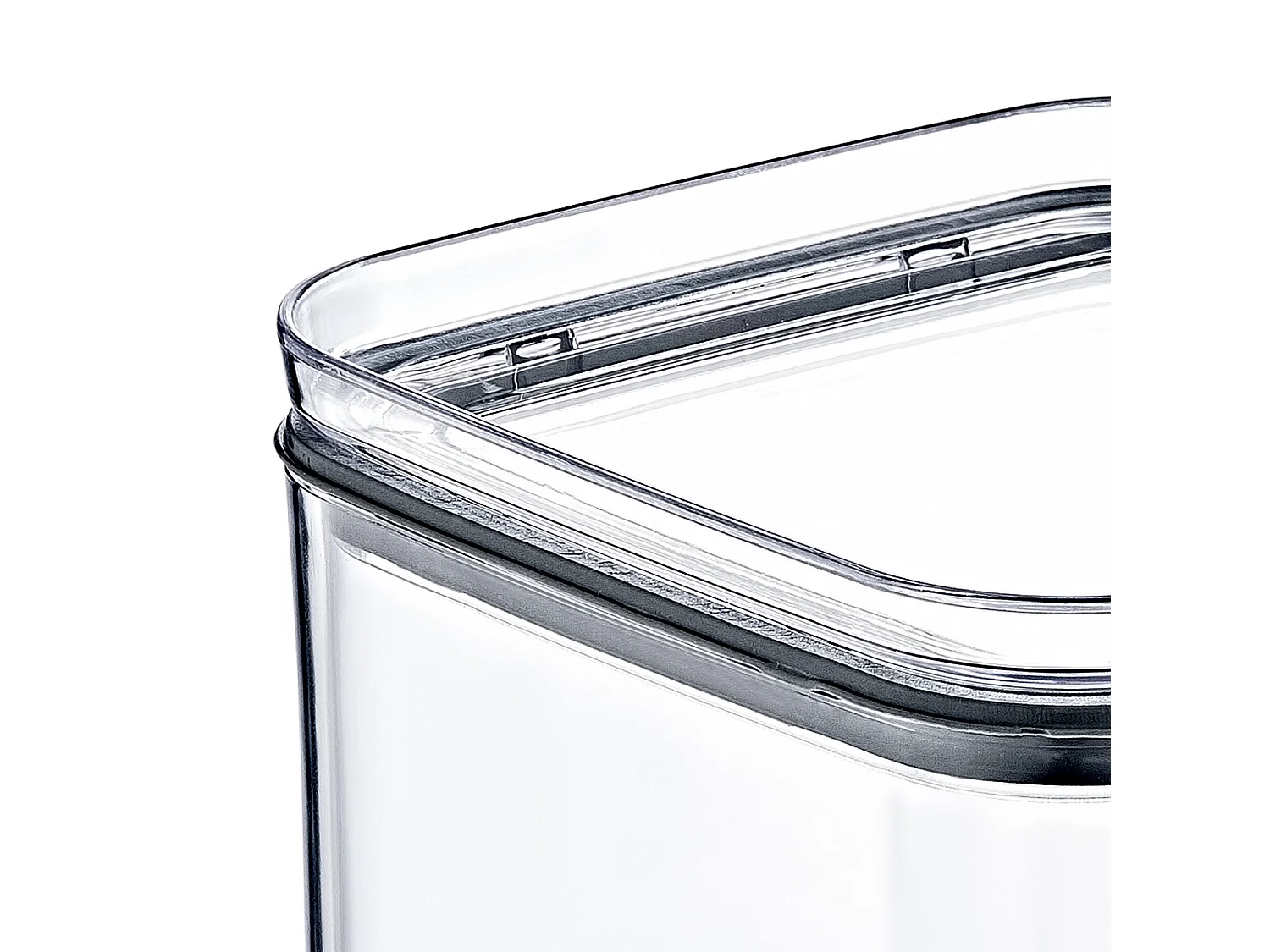 Recipiente Hermético para Alimentos Mediano Cuadrado 10.5x10.5x13cm 7house