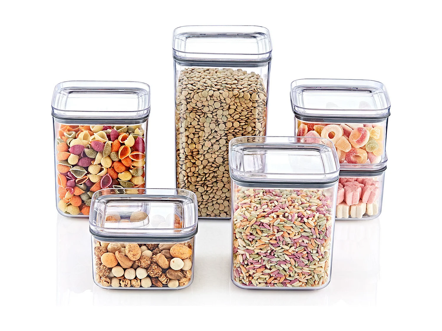 Recipiente Hermético para Alimentos Mediano Cuadrado 10.5x10.5x13cm 7house