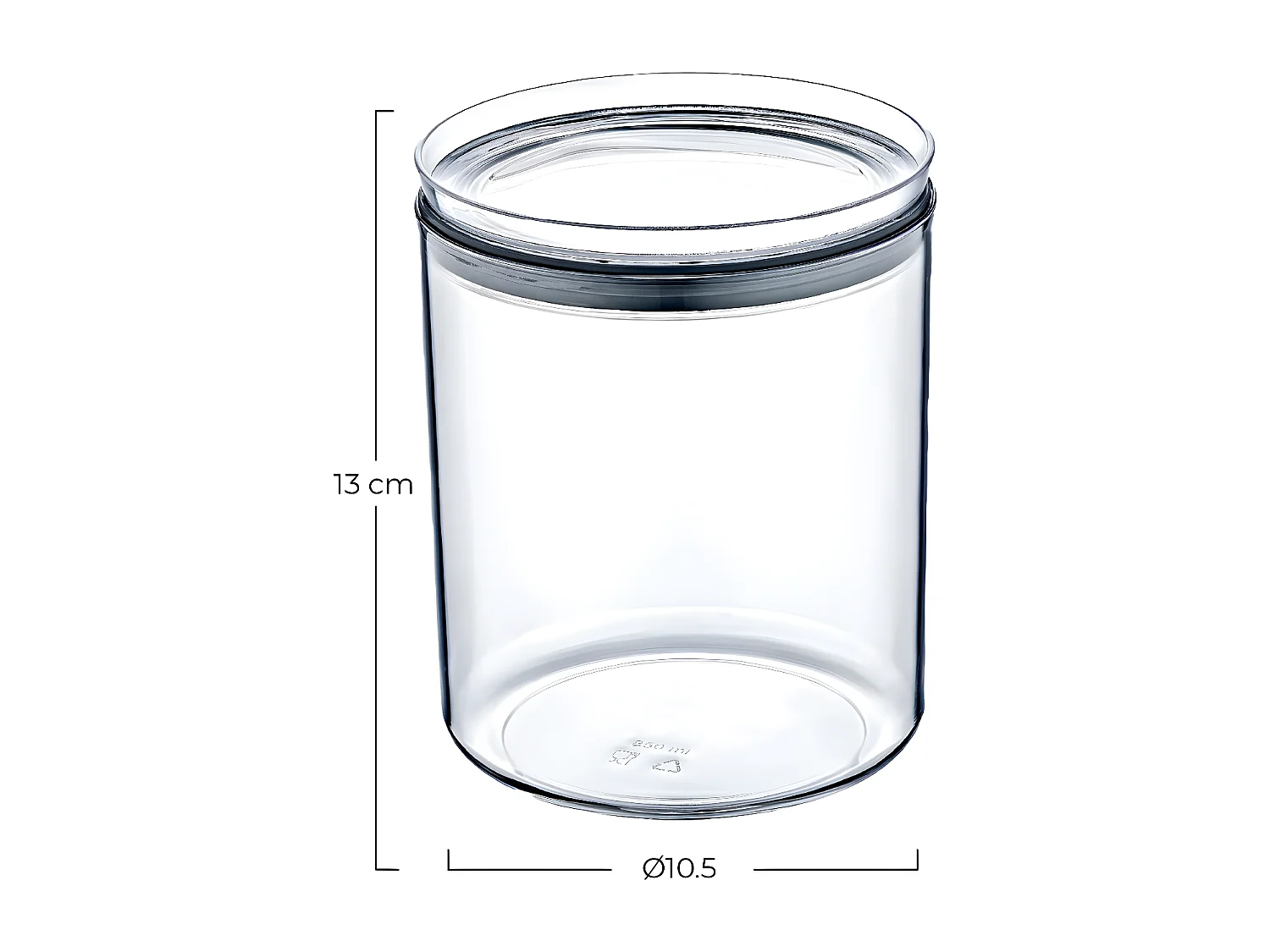 Contenitore per alimenti ermetico rotondo medio Ø10,5x13 cm 7house