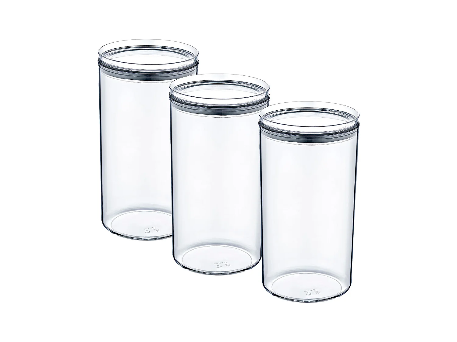 Pack 3 Grands Contenants Alimentaires Ronds Hermétique Ø10,5x19cm 7house
