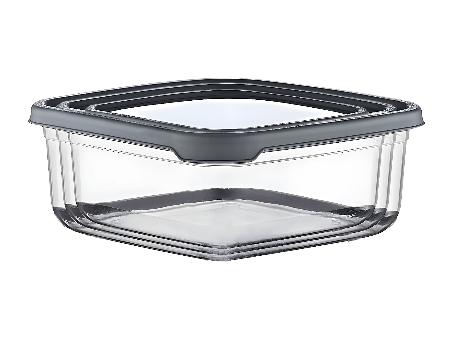 Set 3 Recipientes Herméticos para Alimentos, de forma Cuadrada 7house