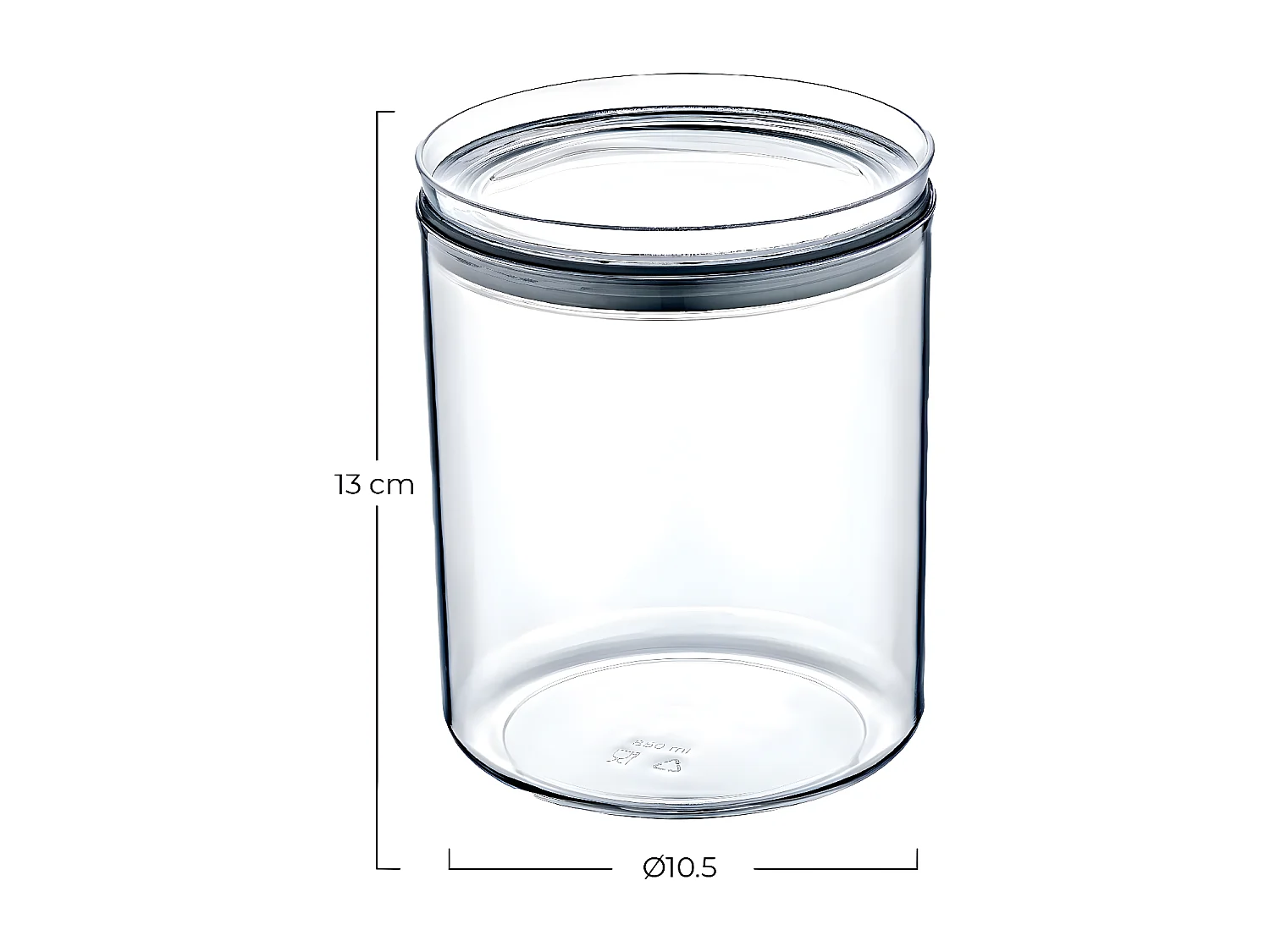 Pack 3 Contenants Alimentaires Hermétique Moyen Rond Ø10,5x13cm 7house