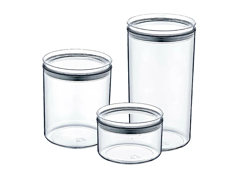 Lot de 3 contenants hermétiques pour petits, moyens et grands aliments, forme ronde 7house