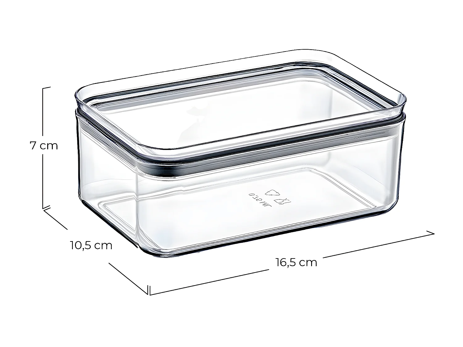 Pack 3 Contenants Alimentaires Hermétique Petit Rectangulaire 10,5x16,5x7,5cm 7house