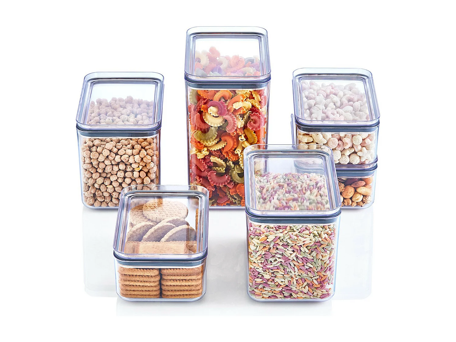 Pack 3 Contenants Alimentaires Hermétique Petit Rectangulaire 10,5x16,5x7,5cm 7house