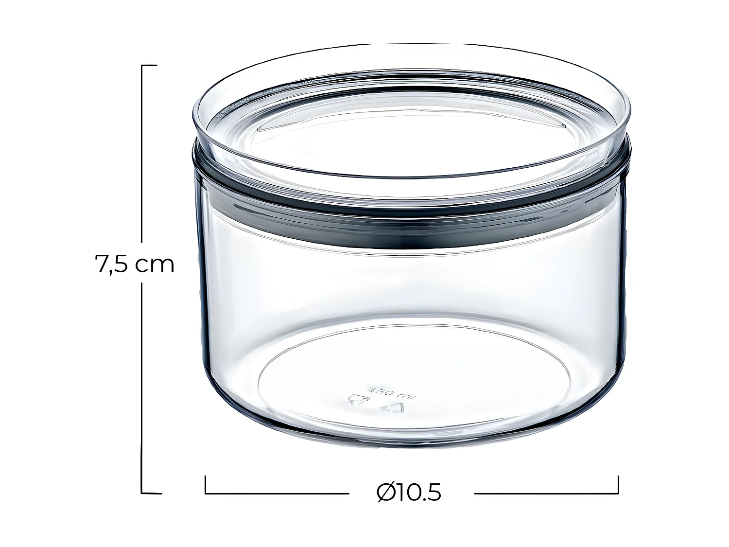 Pack 3 Contenants Alimentaires Hermétique Petit Rond Ø10,5x7,5cm 7house