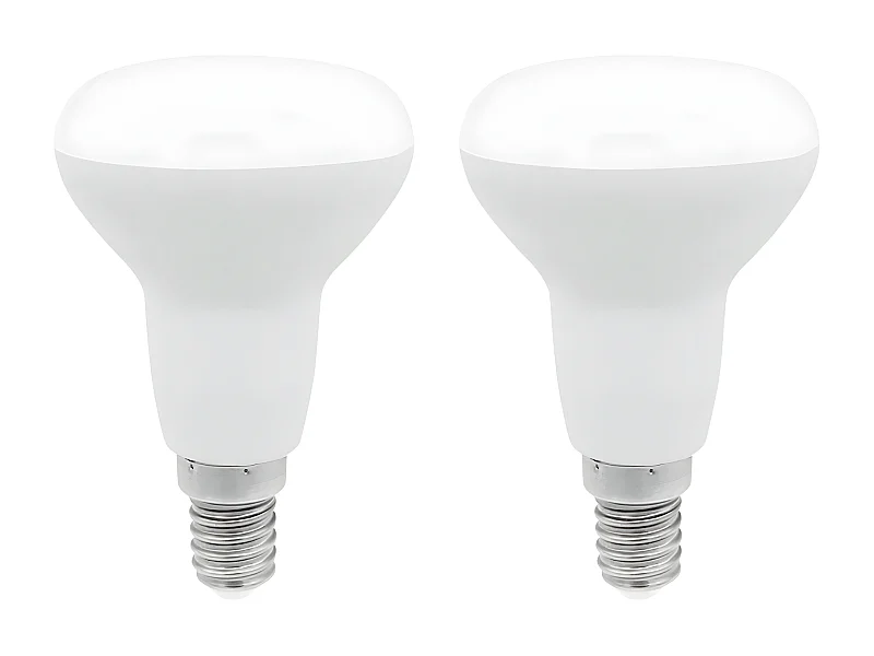 Confezione da 2 Lampadine LED con Riflettore E14 5W Equi.40W 470lm 25000H 7hSevenOn Premium