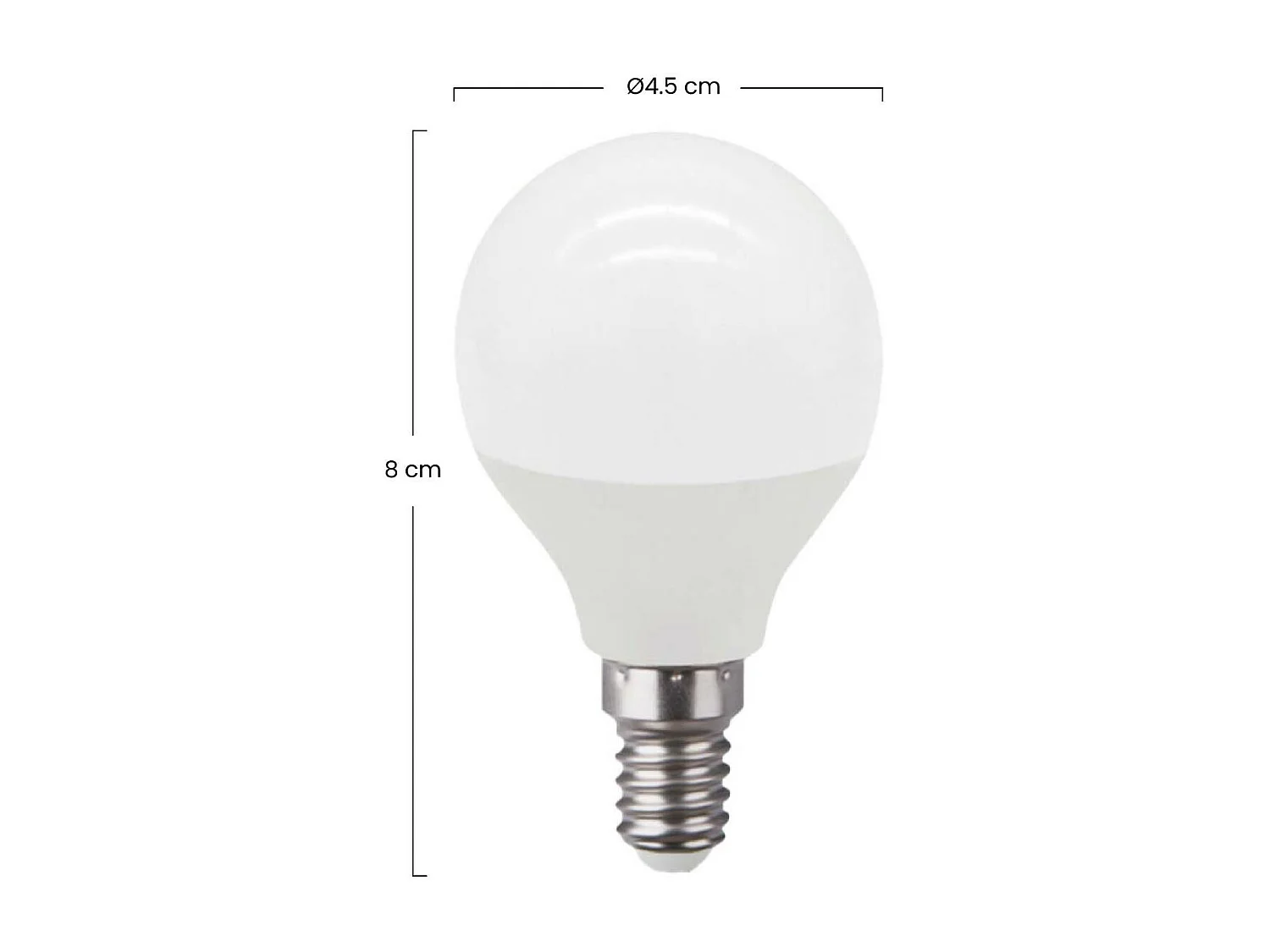 Confezione da 2 Lampadine LED Sferiche E14 6W Equi.40W 470lm 15000H Raydan Home