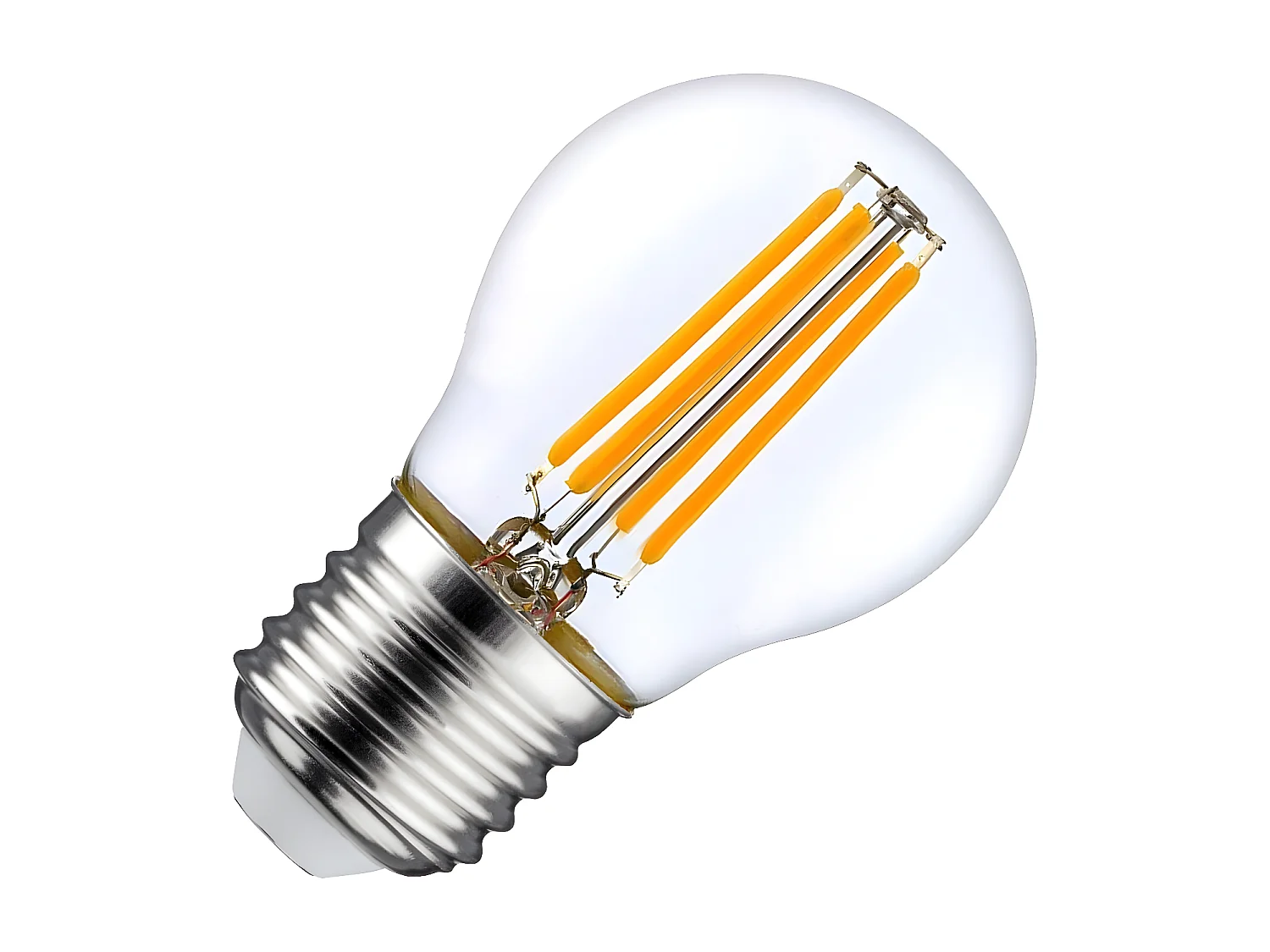 Pack de 2 Ampoules LED à Filament Sphérique E27 4W Equi.40W 470lm 2700K 25000H 7hSevenOn Premium