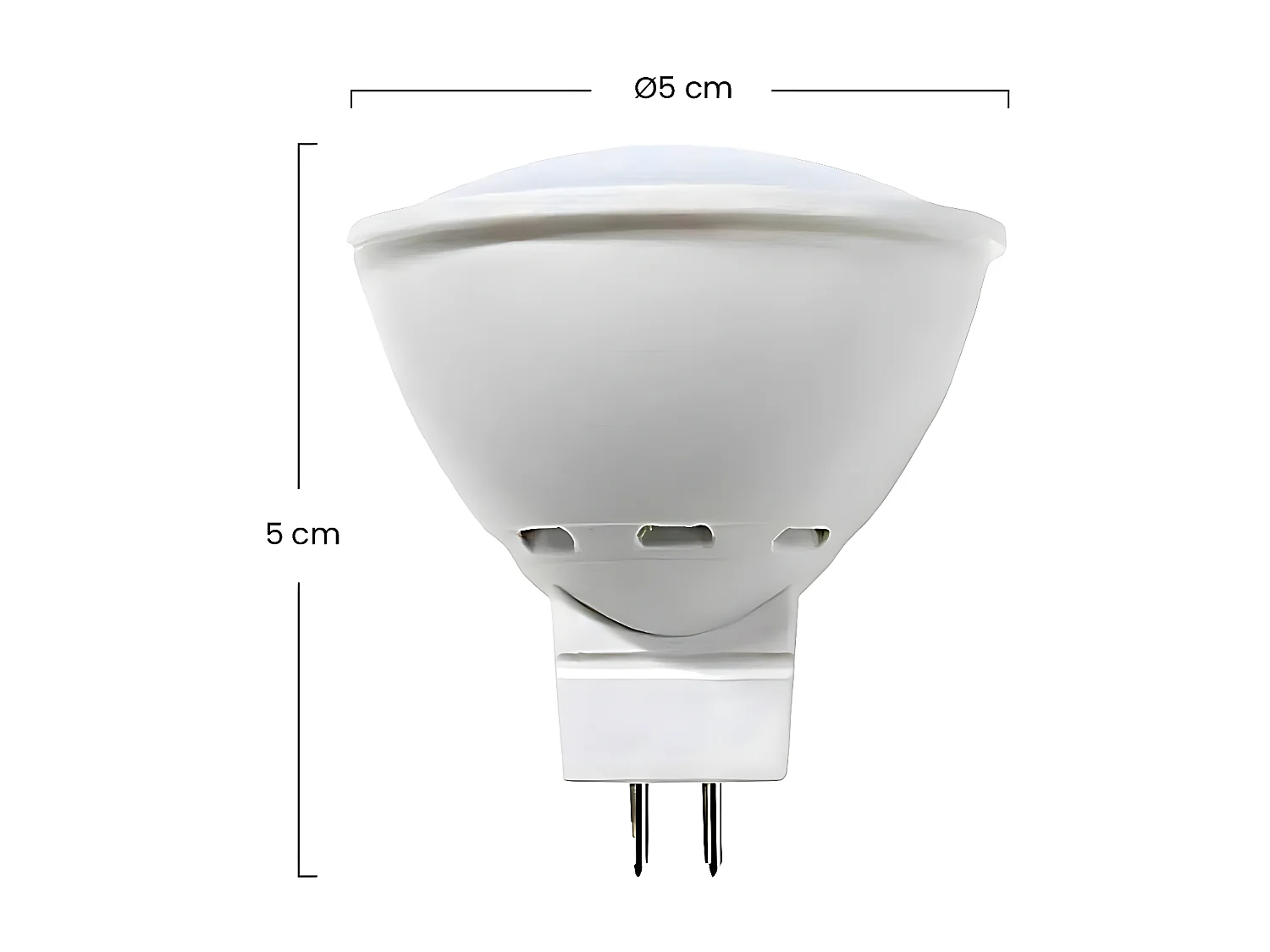 Confezione da 2 Lampadine Faretto LED GU5.3 8W Equi.60W 700lm 3000K 25000H 7hSevenOn Premium