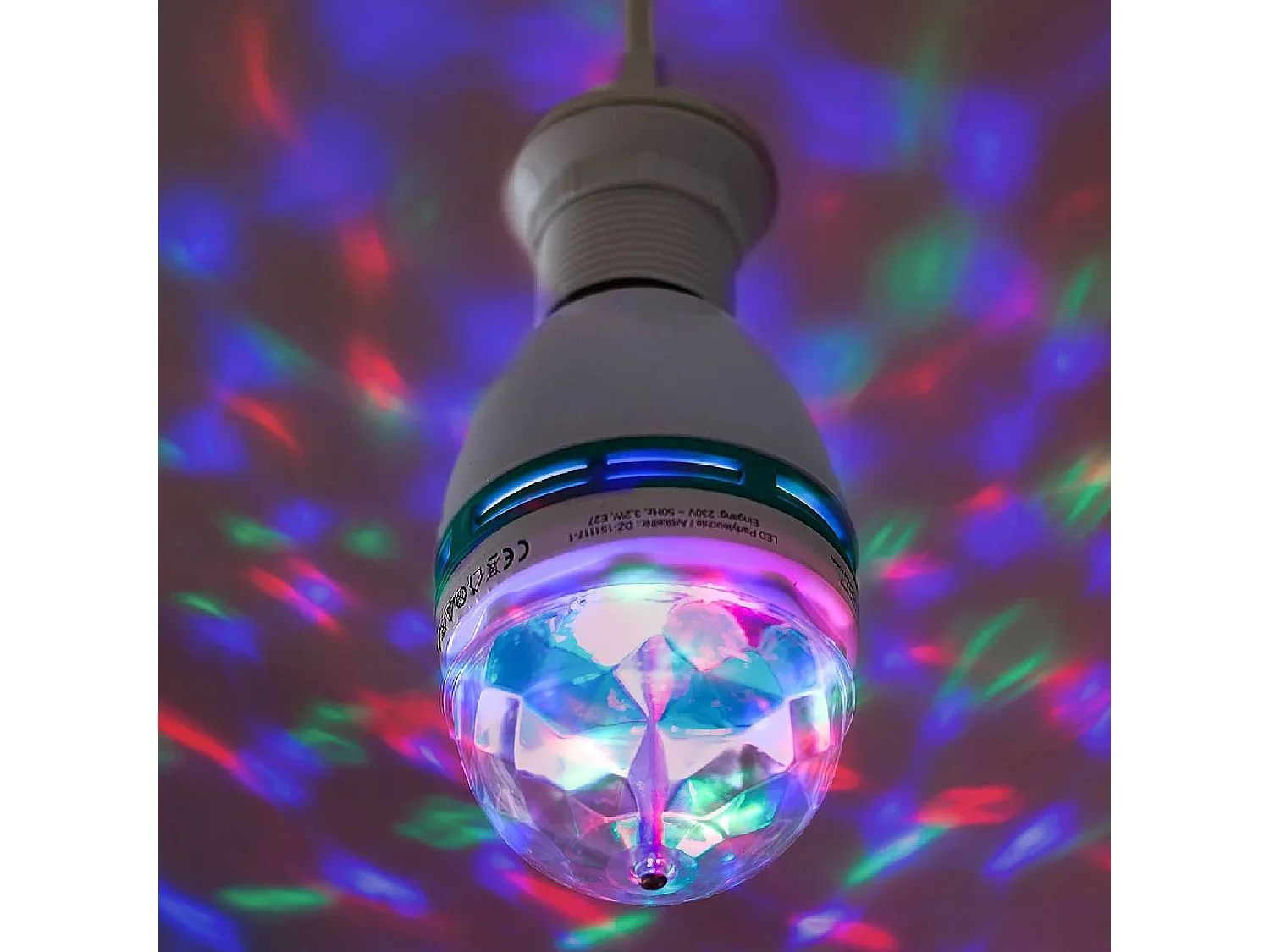 Lampadina LED da discoteca E27 3W Equi.20W Rotante 360º RGB 25000H 7hSevenOn Premium