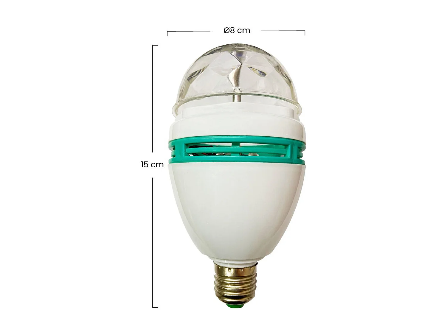 Ampoule Disco LED E27 3W Equi.20W Rotative 360º RGB 25000H 7hSevenOn Premium