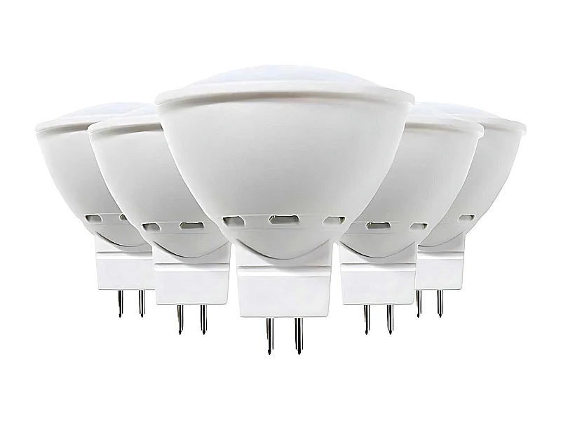 Pack de 5 Ampoules Spot LED GU5.3 6W Equi.50W 540lm 3000K 15000H Primer Leader