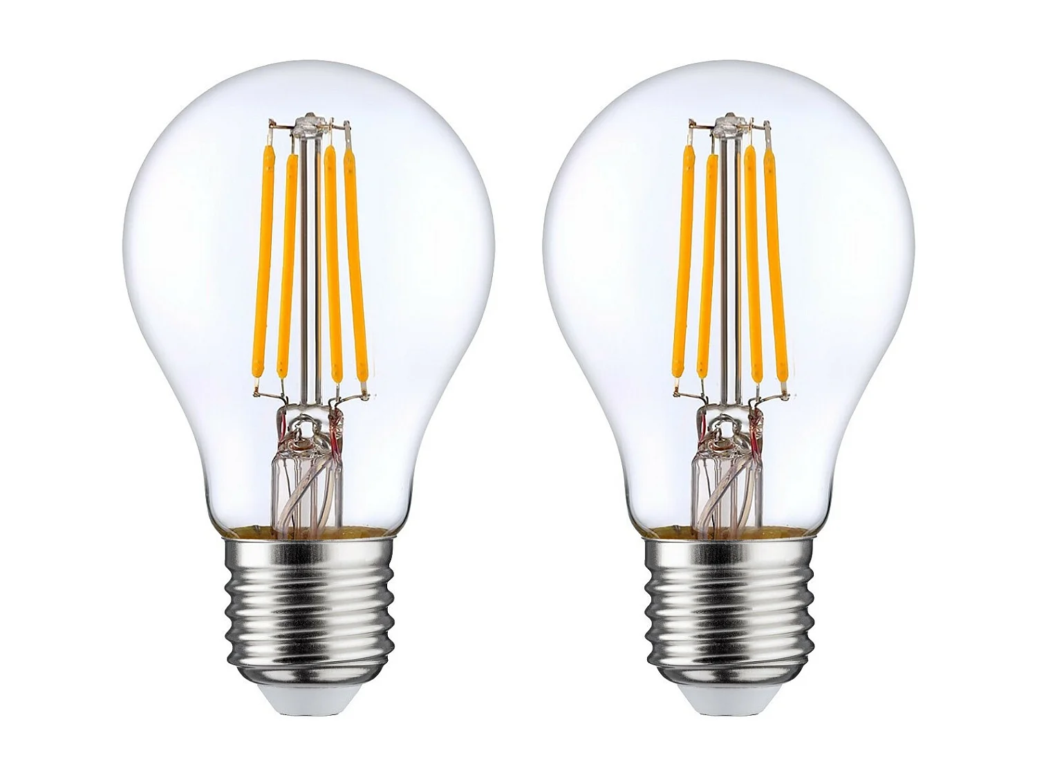 Pack 2 Bombillas LED Filamento Estándar E27 8W Equi.60W 806lm 2700K 25000H 7hSevenOn Premium