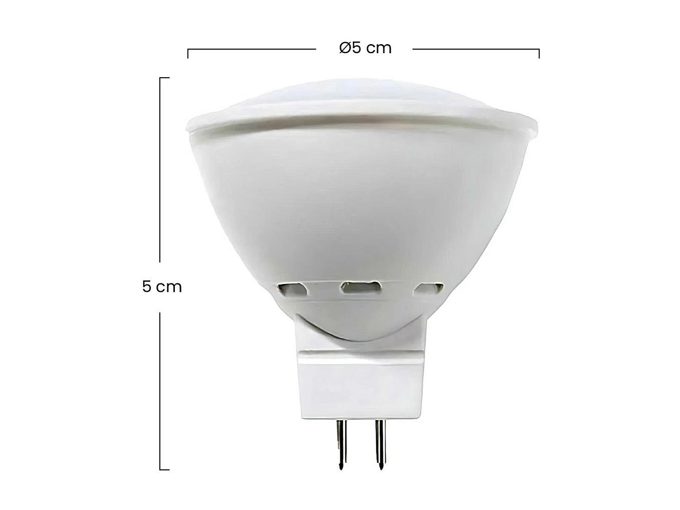 Pack 2 Bombillas LED Spotlight GU5.3 6W Equi.50W 540lm 25000H 7hSevenOn Premium