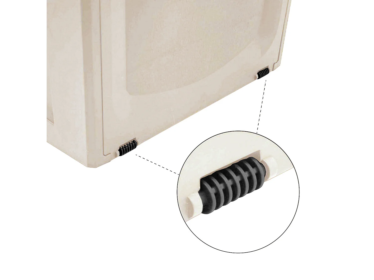 Arcón para Exterior 340 Litros de Resina 118x53x57cm Beige 7house