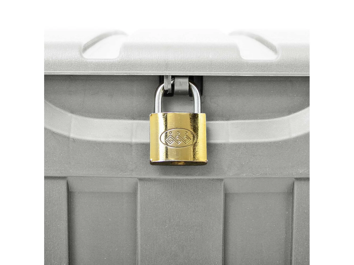 Arcón para Exterior 340 Litros de Resina 118x53x57cm Gris Thinia Home