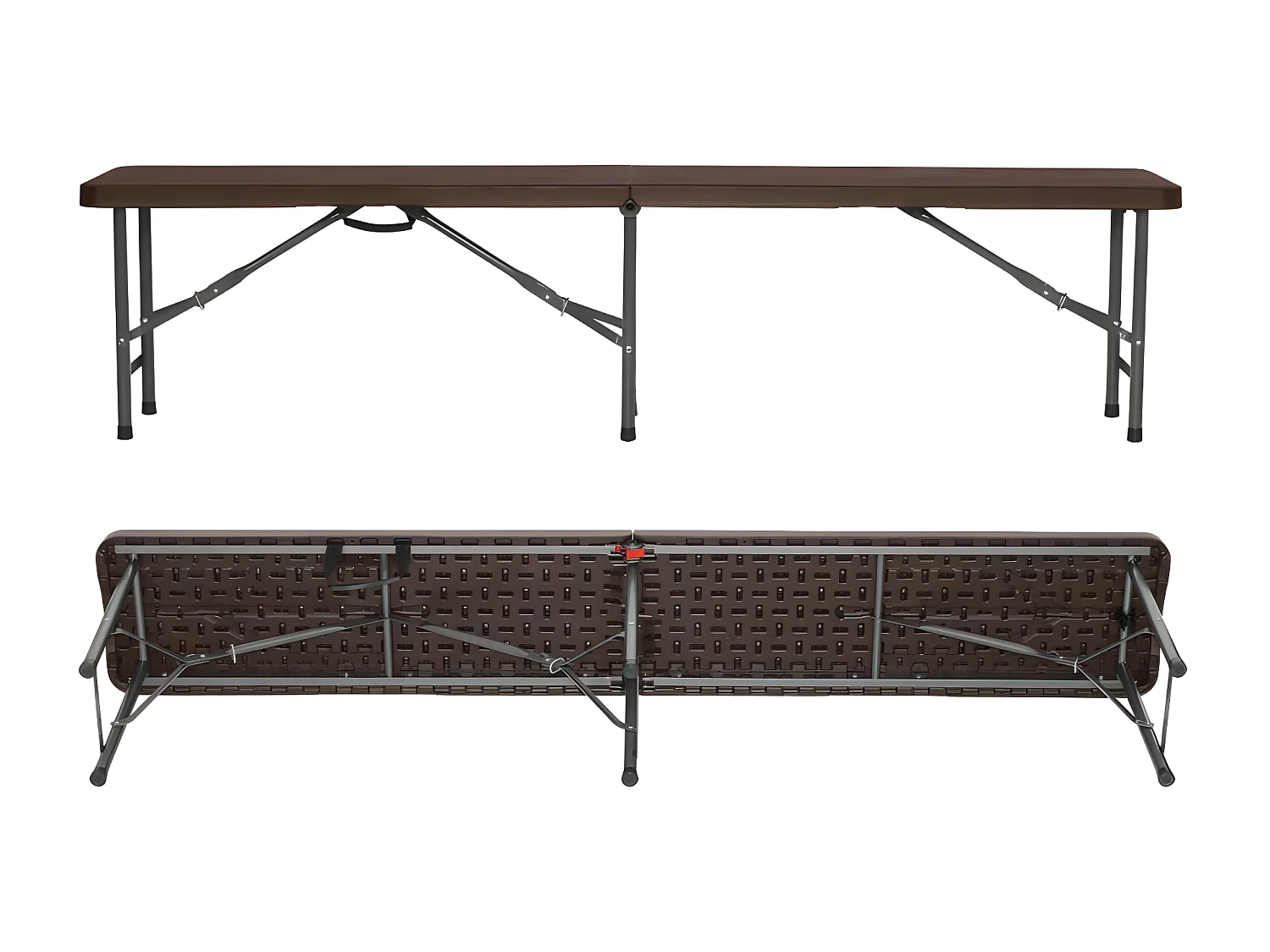 Banc de restauration pliant 180x30x43cm effet bois Thinia Home