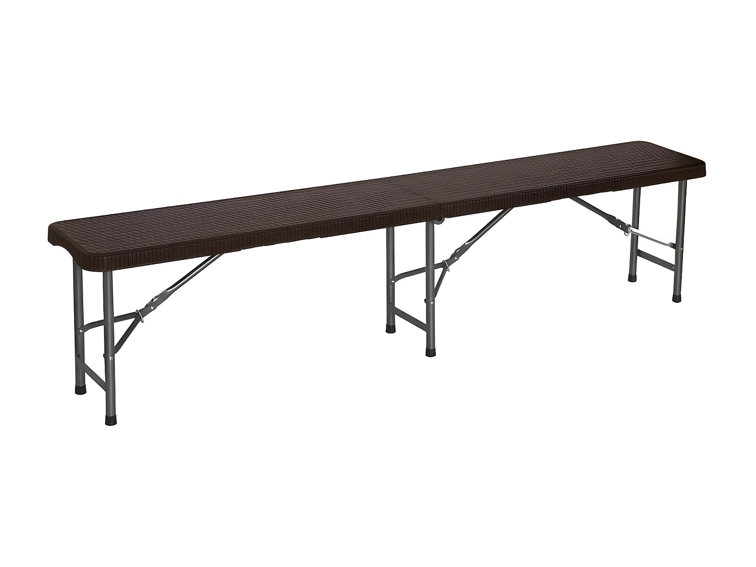 Banco Plegable Catering 180x30x43cm Efecto Ratan Thinia Home