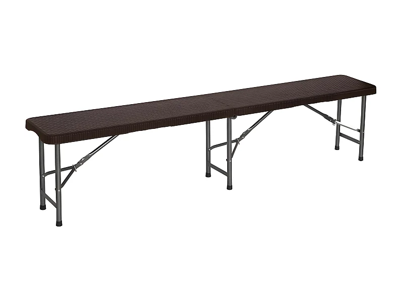 Banco Plegable Catering 180x30x43cm Efecto Ratan Thinia Home